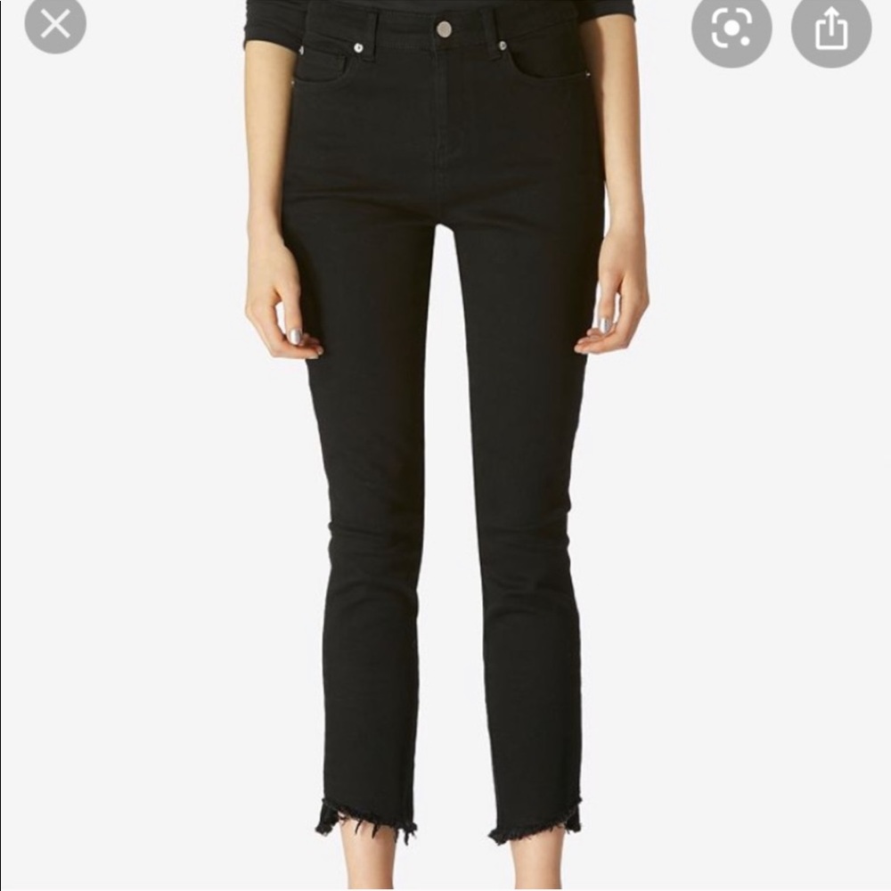 Avec Les Filles | Cropped Black Jeans